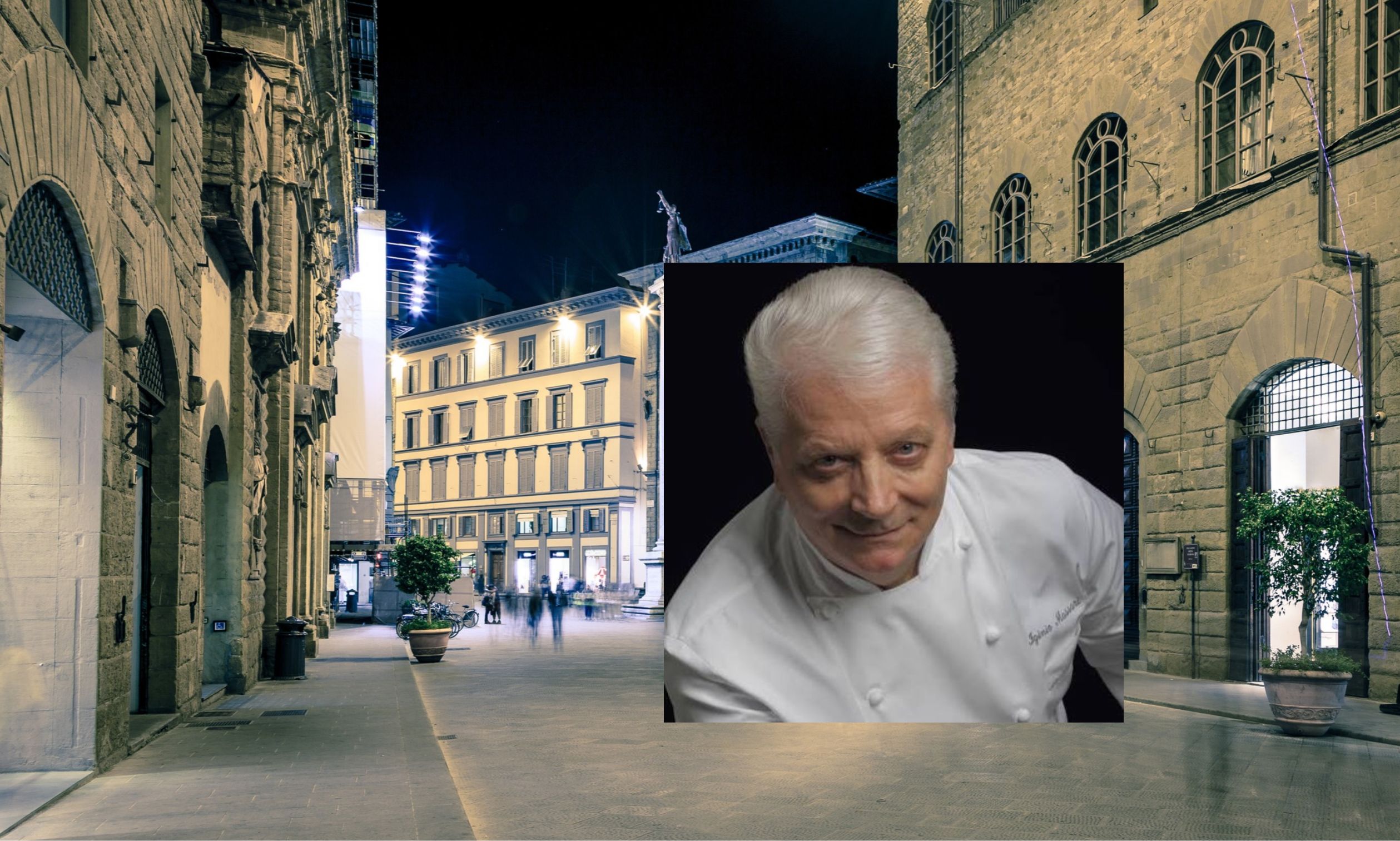 Cena in bianco in via Tornabuoni Firenze, con Iginio Massari